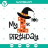 My 1st Birthday Halloween SVG design with festive elements for the milestone celebration. Perfect for a first Halloween birthday party.