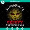 Spooky Scottish Fold cat SVG for Halloween with a Patronus twist, perfect for crafts and decorations.