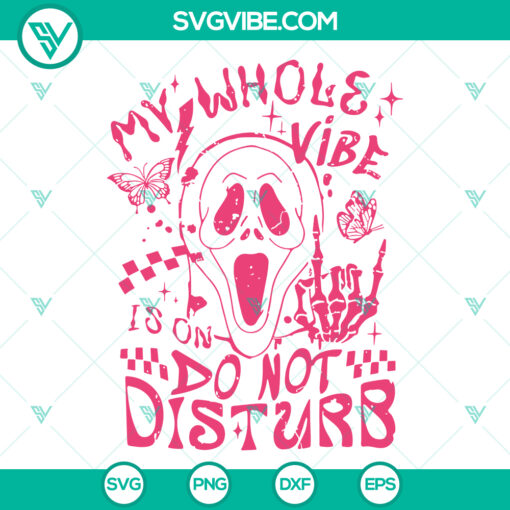 Do Not Disturb Ghostface SVG design for Scream movie fans. Scary Movie SVG file with Ghostface mask.