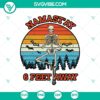 Namastay 6 Feet Away Retro Skeleton Halloween SVG design for crafts and decor.