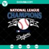 Los Angeles Dodgers 2024 National League Champions and World Series SVG design.