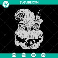 Spooky Nightmare Before Christmas Characters in Oogie Boogie Face SVG, perfect for Halloween crafts and décor.