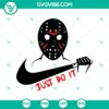 Nike Just Do It Horror SVG featuring Horror Characters like Jason Voorhees. Vector graphics for spooky fanatics.
