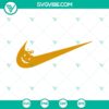 Nike themed Halloween pumpkin SVG design, perfect for spooky season crafts and apparel.