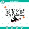 Nike x Horror Characters Halloween themed SVG design featuring Nike's "Just Do It" slogan. Great for spooky season crafting projects.