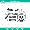 Official Candy Tester Halloween SVG design featuring Boo, Witch elements for crafting and Halloween projects.