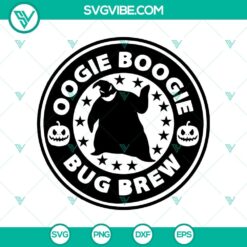 Nightmare Before Christmas Oogie Boogie Bug Brew SVG design, perfect for Halloween crafts and decor.