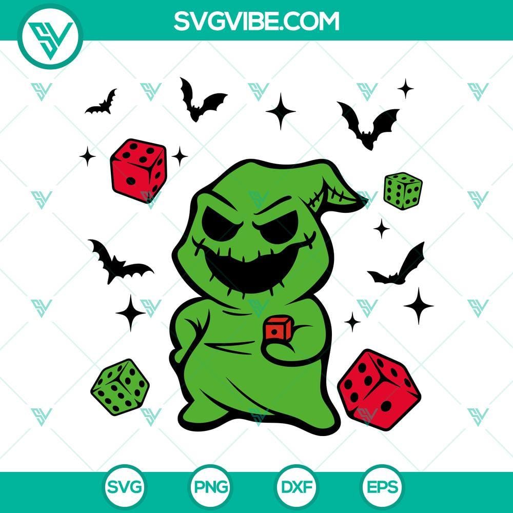 Oogie Boogie Nightmare Before Christmas SVG DXF EPS PNG Oogie Boogie Nightmare Before Christmas SVG file for Halloween Cricut & Silhouette designs, featuring a unique and festive design.