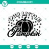 Little pumpkin Halloween SVG with scary Oct 31 design.