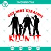 Horror Halloween SVG featuring movie characters, perfect for Halloween crafts and decorations.