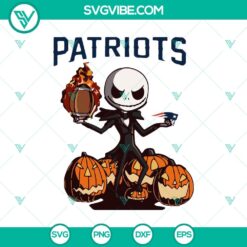 Patriots and Rugby Jack Skellington designs in Halloween-themed SVG format for digital use.