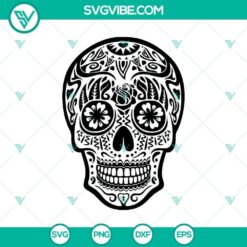 Pattern Skull SVG with Halloween theme, Death's-head design. A spooky and stylish digital graphic for Halloween crafts.