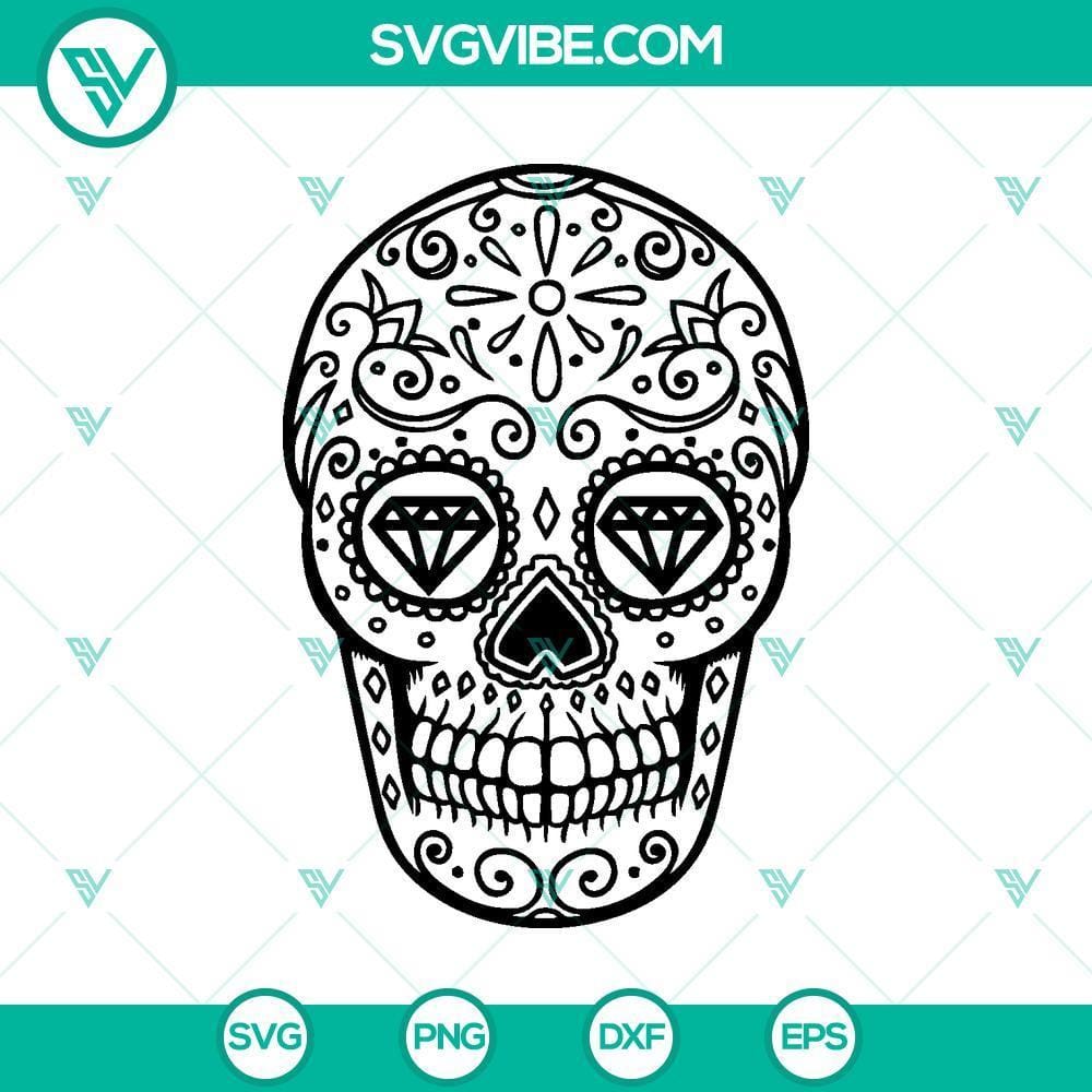 pattern-skull-svg-skull-svg-halloween-svg-death8217shead-svg.jpg Pattern Skull SVG with Halloween and Death's-head elements for digital designs.
