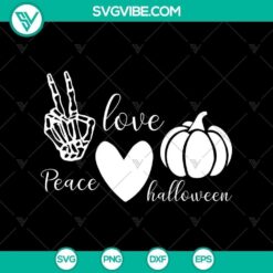 Peace Love Halloween SVG, Halloween SVG, Scary SVG, Horror SVG