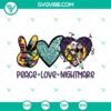Jack Skellington Halloween SVG featuring Peace Love Nightmare design, ideal for crafting and Halloween projects.