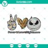 Jack Skellington themed Peace Love Nightmare SVG ideal for Halloween crafts, with spooky and stylish design elements.