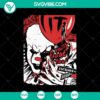 Pennywise Clown SVG with scary Halloween horror theme, ideal for spooky designs.