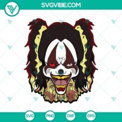 Pennywise dog horror Halloween SVG for digital design projects.
