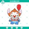 Pennywise IT x Stitch SVG combining horror movie characters, Halloween-themed design. Perfect for spooky crafting projects.