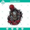 Pennywise You'll Float Too SVG, featuring a horror movie design with the iconic character Pennywise. Ideal for Halloween projects and fans of the movie.