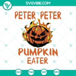 Peter Peter Pumpkin Eater SVG with Scary Halloween Theme perfect for Halloween crafts and decorations.