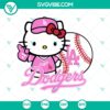 Pink Hello Kitty Los Angeles Dodgers logo in SVG and PNG format for digital use.