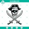 Pirates Skull SVG with Halloween and Scary design elements for October 31 celebration.