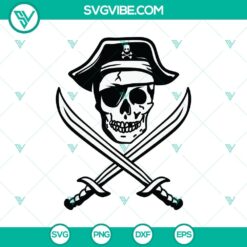 Pirates Skull SVG with Halloween and Scary design elements for October 31 celebration.