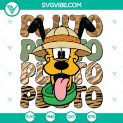 Pluto Safari Disney Animals Kingdom SVG | Adventure Cut Files