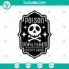Poison Halloween Label SVG with spooky logo design, ideal for Halloween-themed projects.