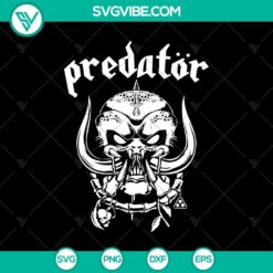 Predator and Alien face SVG design for digital projects, sci-fi fans.