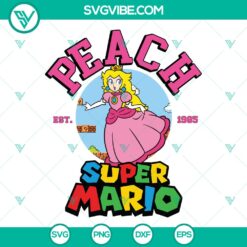 Princess Peach SVG | Super Mario Bros Peach Cut Files for Cricut