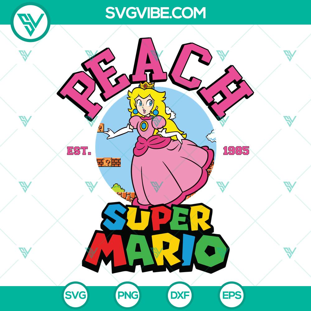 Princess Peach SVG | Super Mario Bros Peach Cut Files for Cricut Princess Peach SVG | Super Mario Bros Peach Cut Files for Cricut