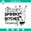 Spooky Bitches Council SVG featuring a witch's hand design for Halloween decorations.