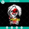 Creepy Psycho Killer Chucky, Horror Halloween SVG design for digital products with spooky theme.