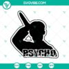 Psycho, horror, and Halloween-themed SVG design with a scary and spooky vibe for digital use.