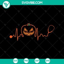 Halloween themed Pumpkin Beat SVG with spooky Oct 31 design, perfect for scary Halloween decorations.
