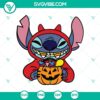 Pumpkin Candy x Stitch SVG with Happy Halloween design for Halloween crafts and decorations, Halloween-themed digital product.