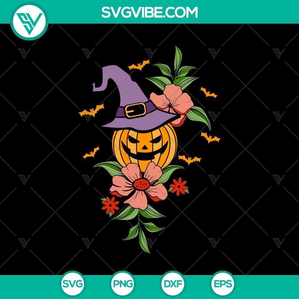 pumpkin-floral-halloween-witch-hat-svg-halloween-svg-trick-or-treat-svg-halloween-mom-svg.jpg Pumpkin floral Halloween witch hat SVG with Trick or Treat and Halloween Mom design. Perfect for Halloween crafting projects.