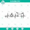 Pumpkin Heart Beat SVG design for Halloween, featuring pumpkin and Halloween themed elements.