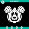 Pumpkin Mickey Halloween SVG design featuring Mickey Mouse head in a pumpkin shape, perfect for DIY Halloween crafts.