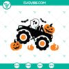 Pumpkin Monster Truck SVG perfect for Halloween designs. Great pumpkin and truck elements in the SVG file for crafting.