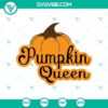 "Pumpkin Queen Halloween Scary SVG design for digital use, Horror themed SVG for Halloween projects"