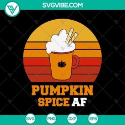 Pumpkin Spice AF SVG featuring Trick or Treat and Halloween Mom designs, perfect for Halloween crafting.