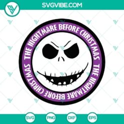 Purple Nightmare Before Christmas SVG logo perfect for Halloween.