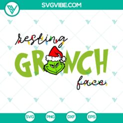 Resting Grinch Face Christmas SVG | Funny Christmas Meme Cut Files