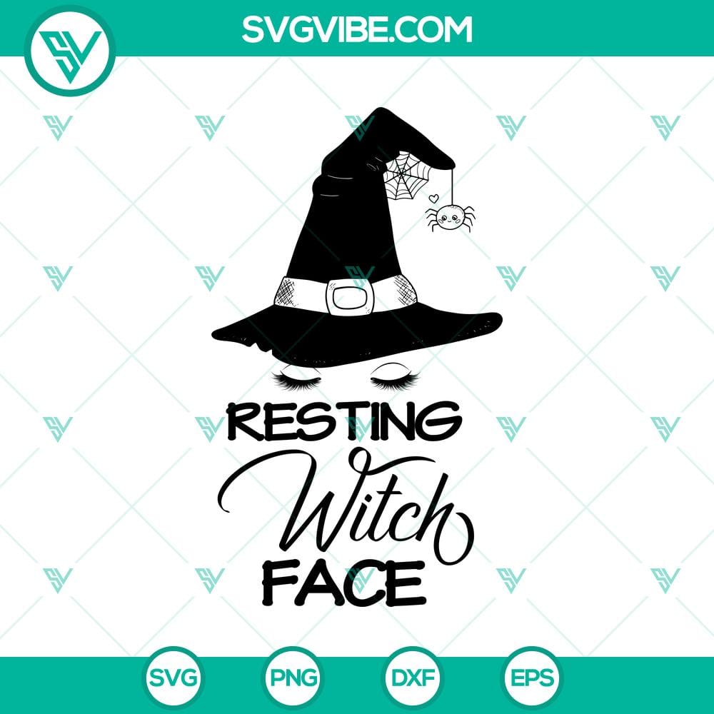 resting-witch-face-svg-halloween-svg-scary-svg-oct-31-svg.jpg Resting Witch Face SVG design for Halloween with Scary elements and Oct 31 date.