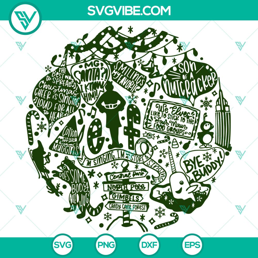 Retro Christmas Elf SVG DXF EPS PNG Files Retro Christmas Elf digital files for crafting, including SVG, DXF, EPS, PNG formats - festive holiday design elements for DIY projects.