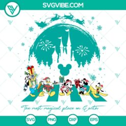 Retro Disney Christmas SVG DXF EPS PNG files with festive holiday designs featuring classic Disney characters in a vintage style.