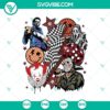 Retro Halloween horror characters SVG design for Cricut and Silhouette featuring spooky Halloween elements like witches, vampires, and ghosts.